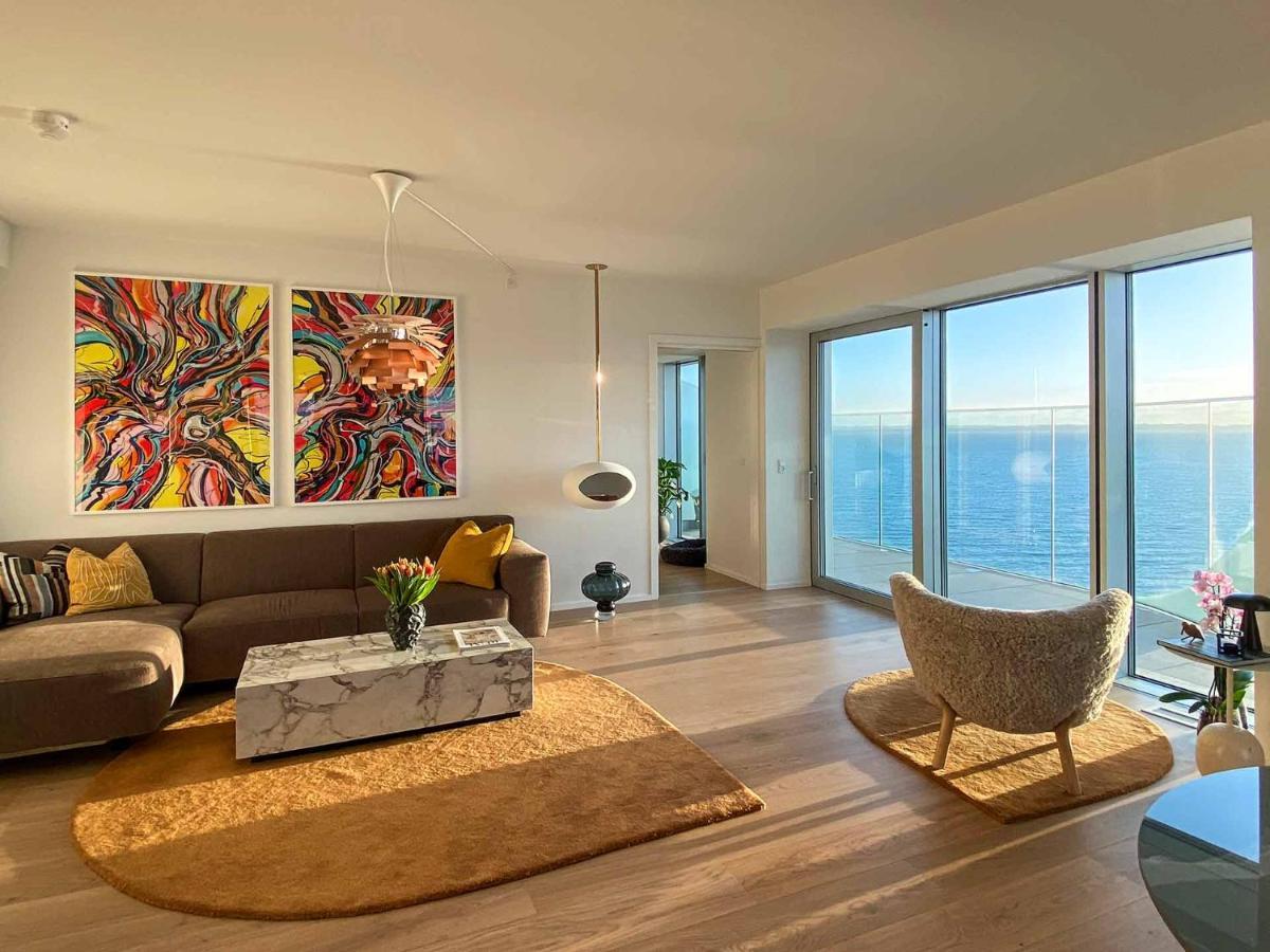 אורהוס Amazing Sea View Apartment מראה חיצוני תמונה